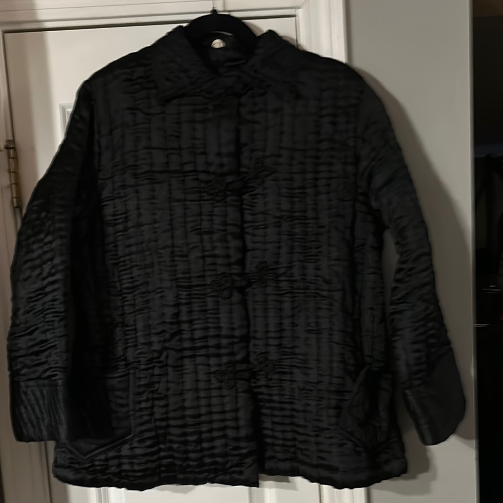 Vintage looks 1920 style Black Quilted Jacket made in Japan